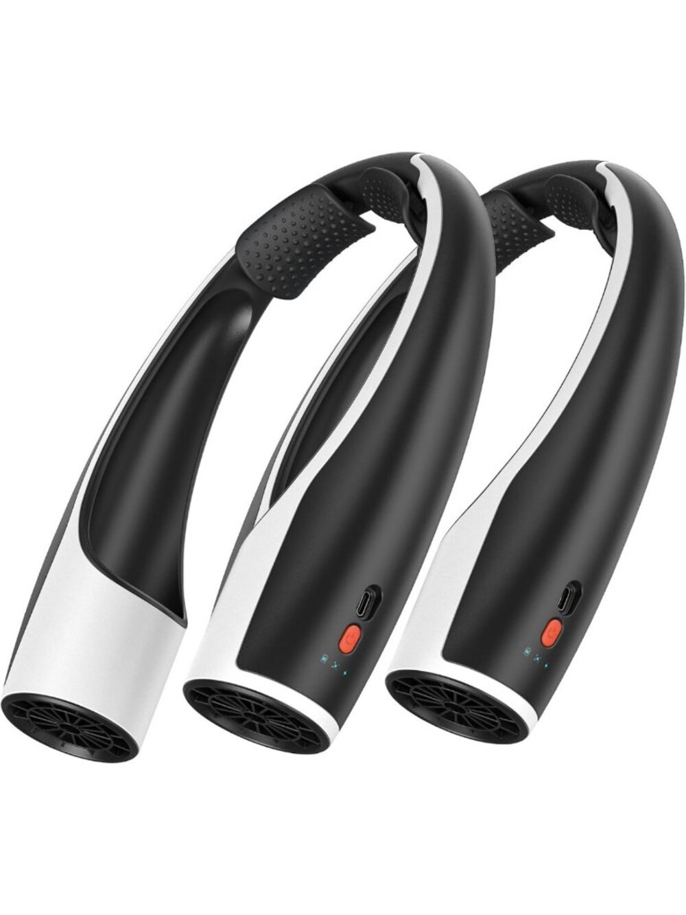 Hands-Free Neck Fan 2-Pack - USB-C Rechargeable, Turbo Cooling, Ultra-Quiet